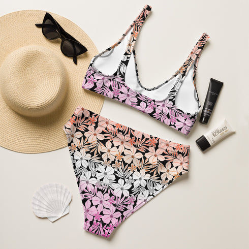 Lesbian Pride Aloha High-Waisted Bikini